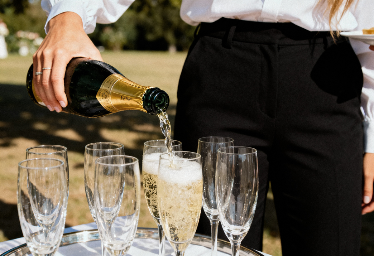 Sektempfang mit Sektgläsern von Cocktailliebe